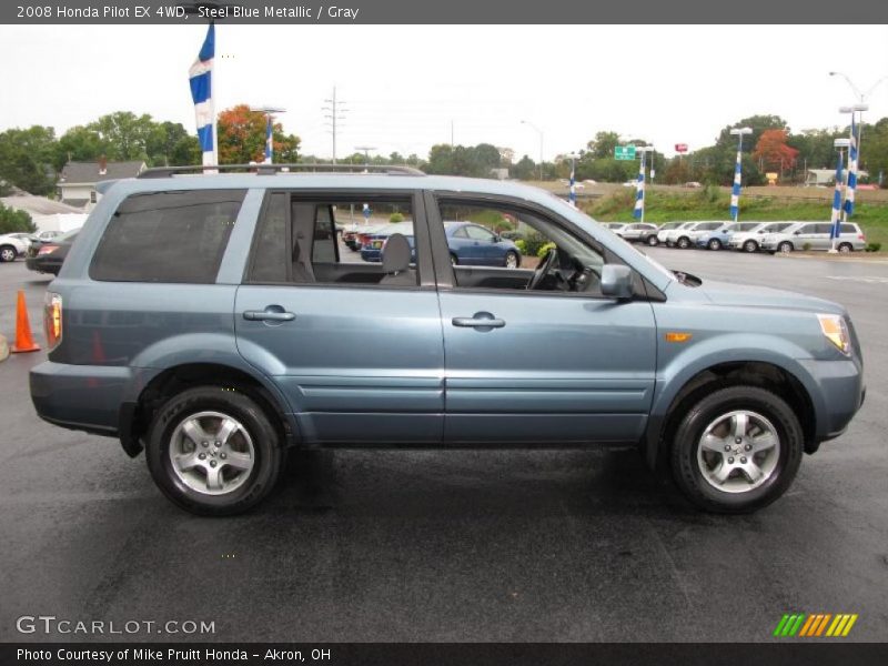 Steel Blue Metallic / Gray 2008 Honda Pilot EX 4WD