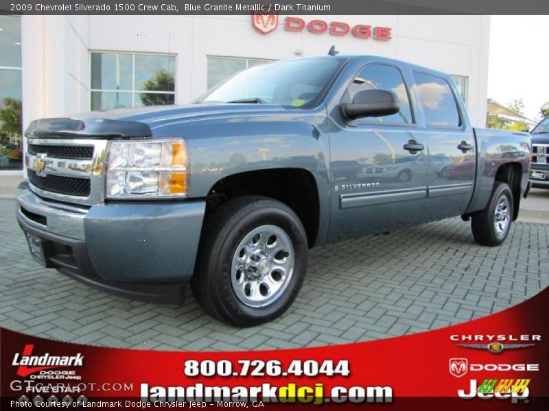 Blue Granite Metallic / Dark Titanium 2009 Chevrolet Silverado 1500 Crew Cab