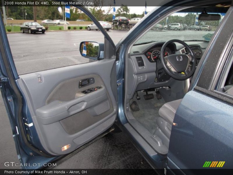 Steel Blue Metallic / Gray 2008 Honda Pilot EX 4WD