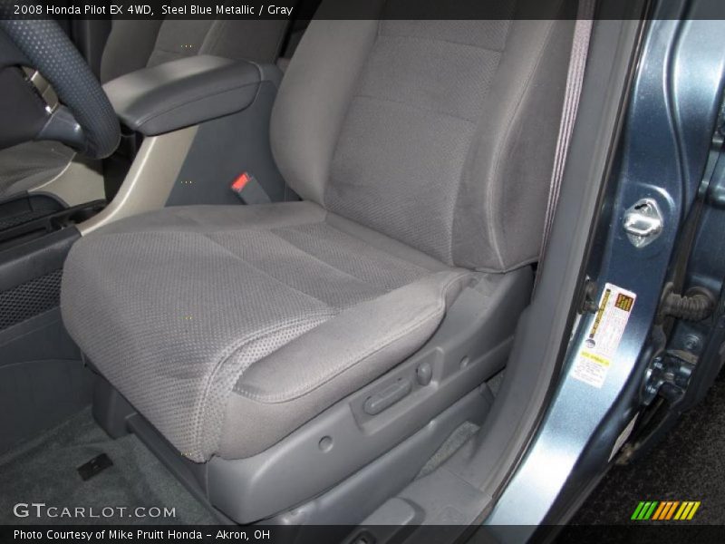 Steel Blue Metallic / Gray 2008 Honda Pilot EX 4WD