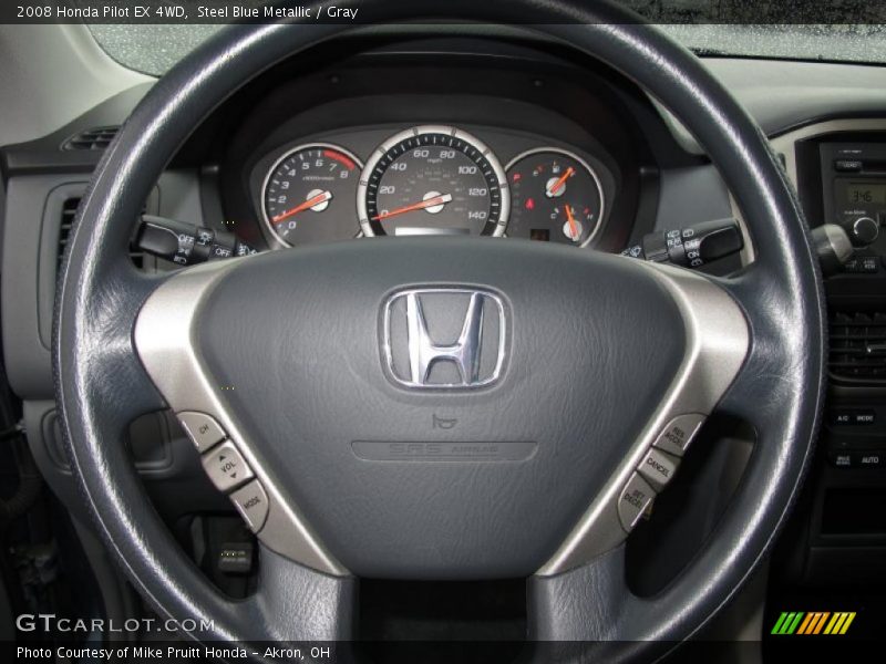 Steel Blue Metallic / Gray 2008 Honda Pilot EX 4WD