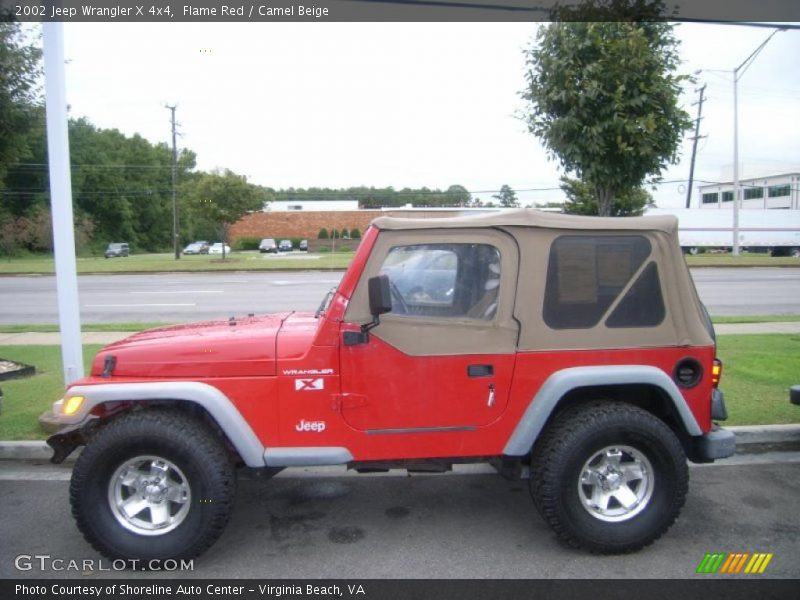 Flame Red / Camel Beige 2002 Jeep Wrangler X 4x4