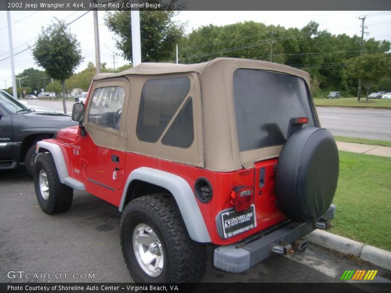 Flame Red / Camel Beige 2002 Jeep Wrangler X 4x4