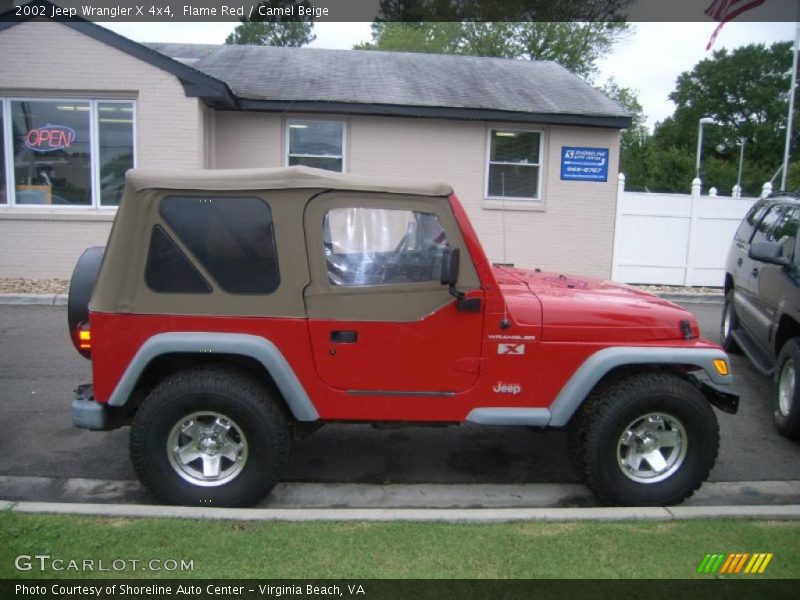 Flame Red / Camel Beige 2002 Jeep Wrangler X 4x4