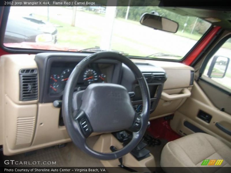 Flame Red / Camel Beige 2002 Jeep Wrangler X 4x4