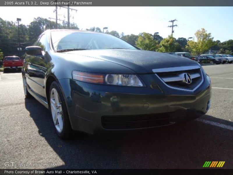Deep Green Pearl / Parchment 2005 Acura TL 3.2