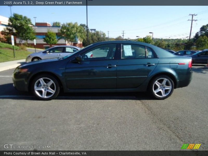 Deep Green Pearl / Parchment 2005 Acura TL 3.2