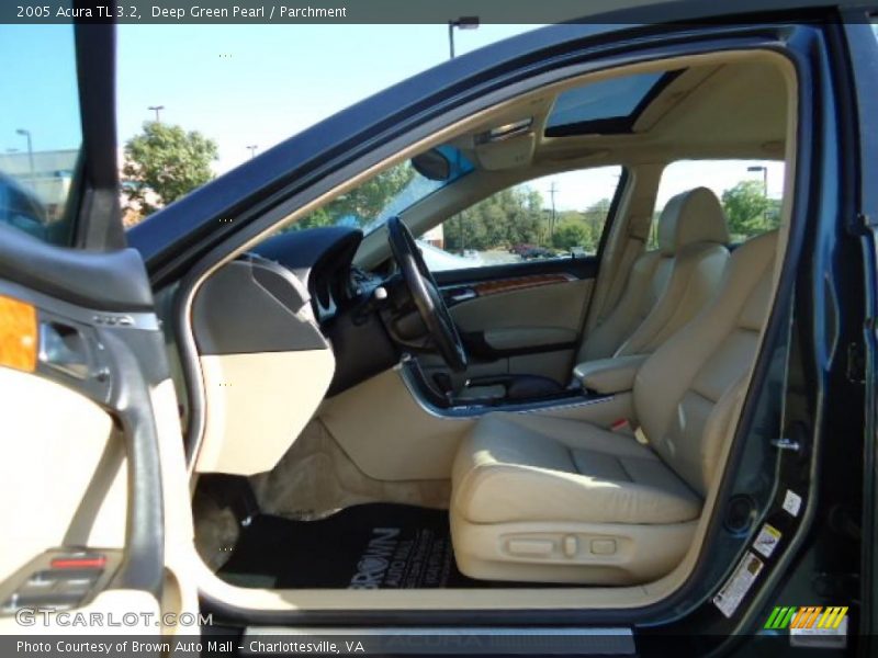 Deep Green Pearl / Parchment 2005 Acura TL 3.2