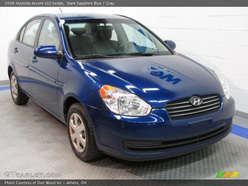 Dark Sapphire Blue / Gray 2006 Hyundai Accent GLS Sedan