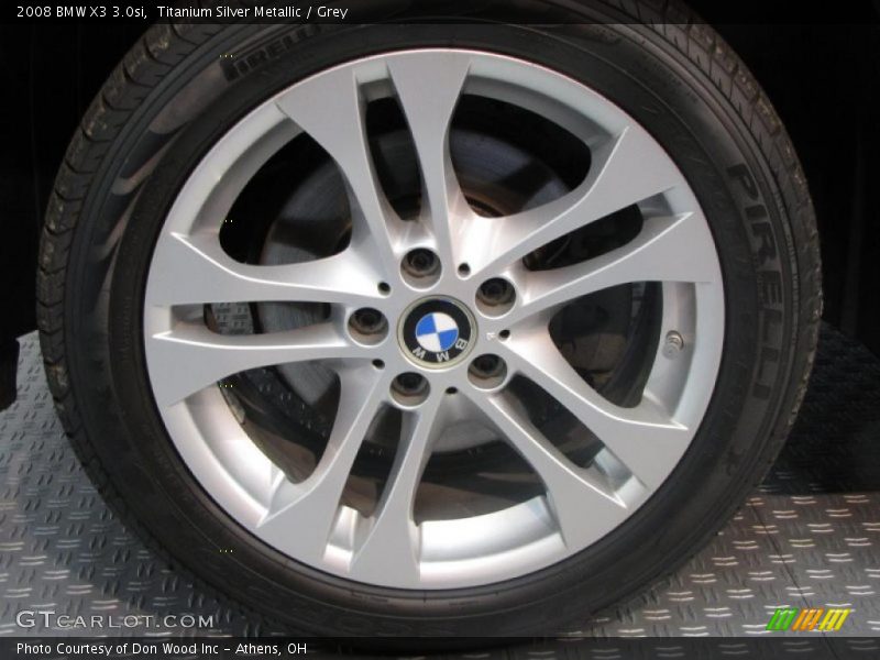 Titanium Silver Metallic / Grey 2008 BMW X3 3.0si