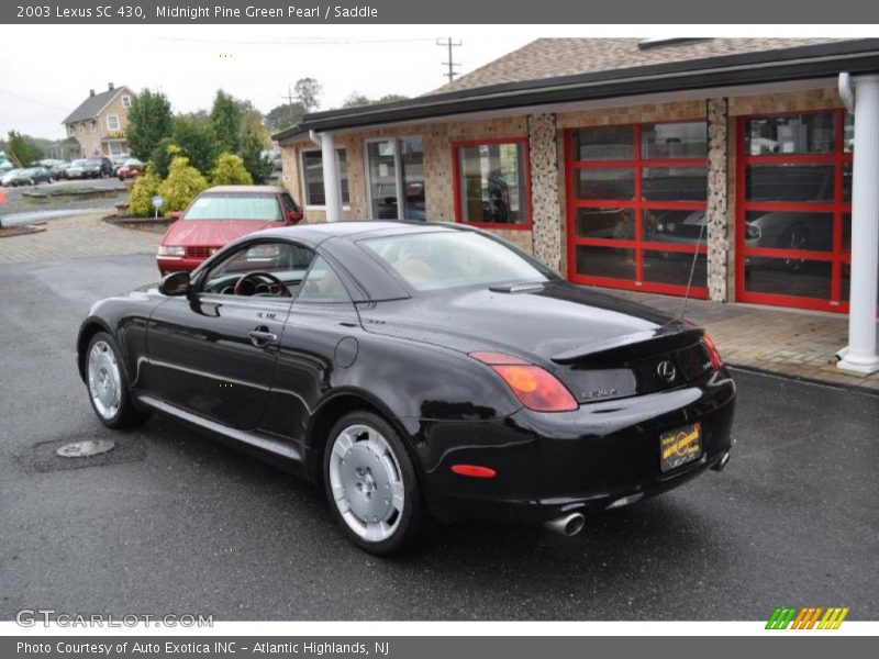 Midnight Pine Green Pearl / Saddle 2003 Lexus SC 430