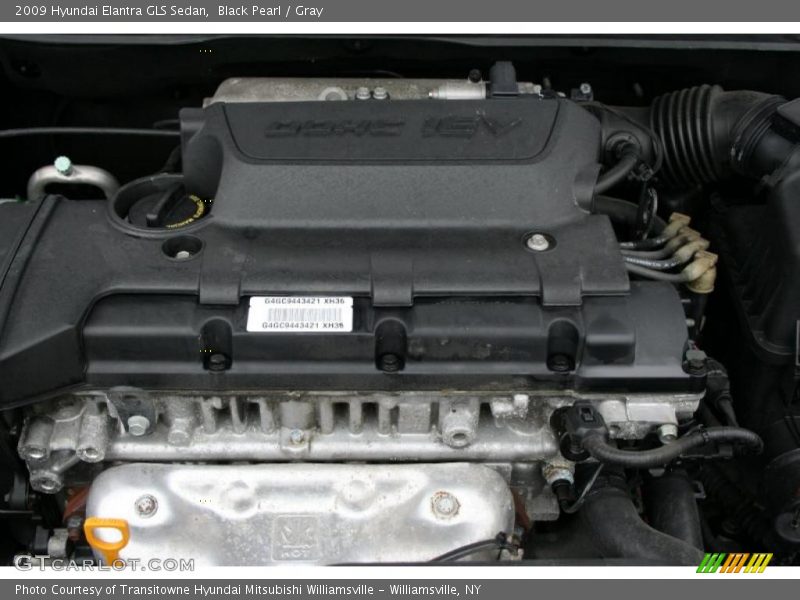Black Pearl / Gray 2009 Hyundai Elantra GLS Sedan