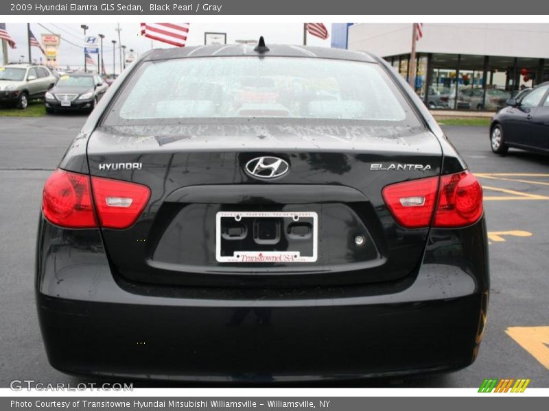 Black Pearl / Gray 2009 Hyundai Elantra GLS Sedan