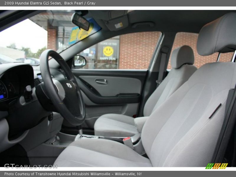 Black Pearl / Gray 2009 Hyundai Elantra GLS Sedan