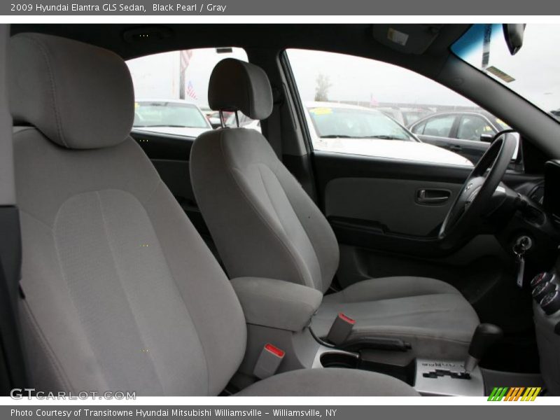 Black Pearl / Gray 2009 Hyundai Elantra GLS Sedan