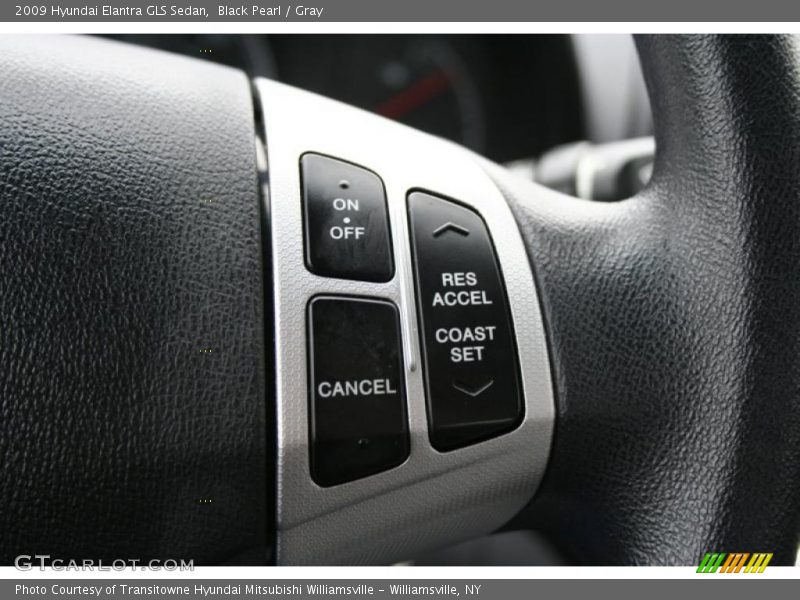 Black Pearl / Gray 2009 Hyundai Elantra GLS Sedan