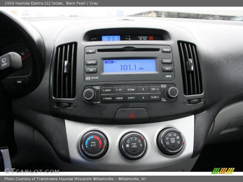 Black Pearl / Gray 2009 Hyundai Elantra GLS Sedan