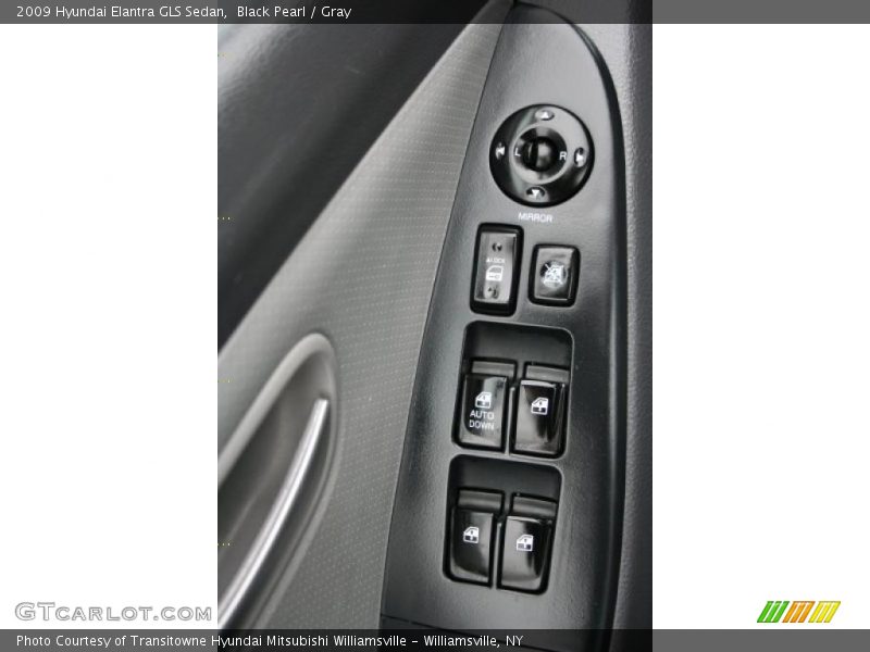 Black Pearl / Gray 2009 Hyundai Elantra GLS Sedan