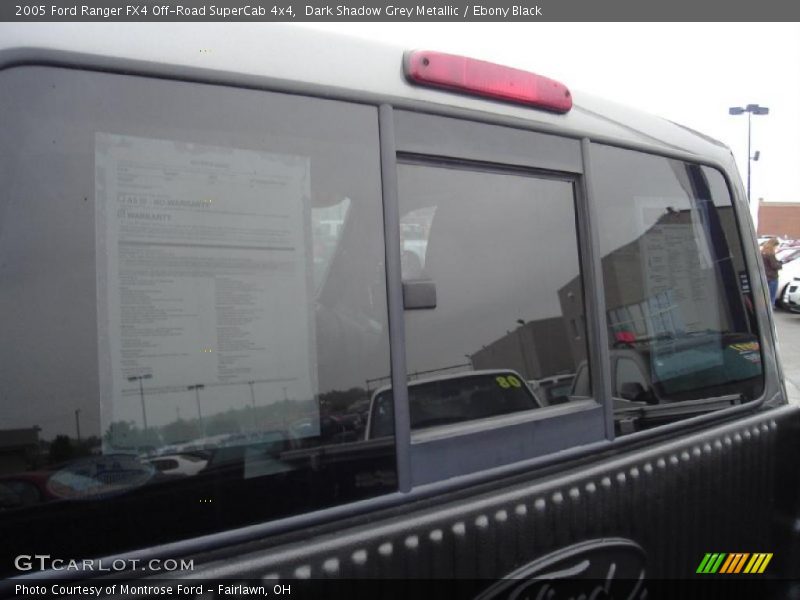 Dark Shadow Grey Metallic / Ebony Black 2005 Ford Ranger FX4 Off-Road SuperCab 4x4