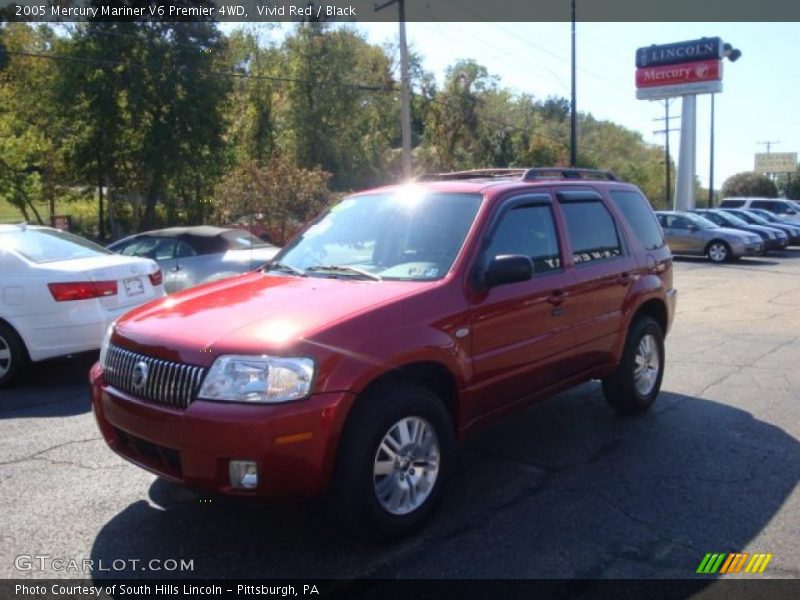 Vivid Red / Black 2005 Mercury Mariner V6 Premier 4WD