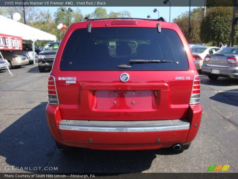 Vivid Red / Black 2005 Mercury Mariner V6 Premier 4WD