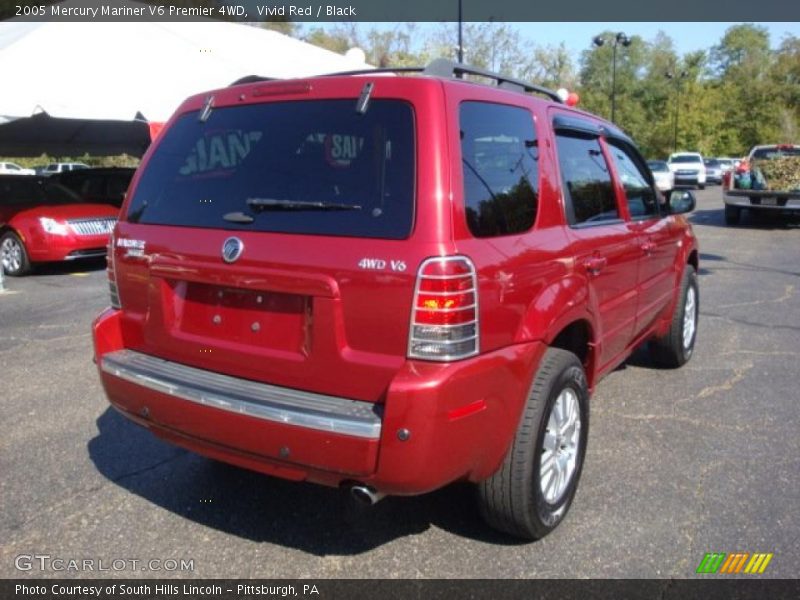 Vivid Red / Black 2005 Mercury Mariner V6 Premier 4WD