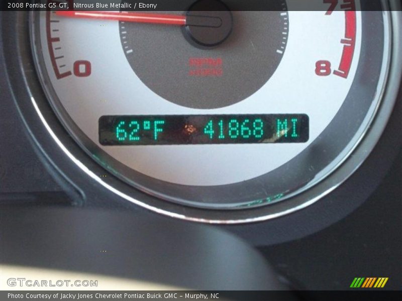 Nitrous Blue Metallic / Ebony 2008 Pontiac G5 GT
