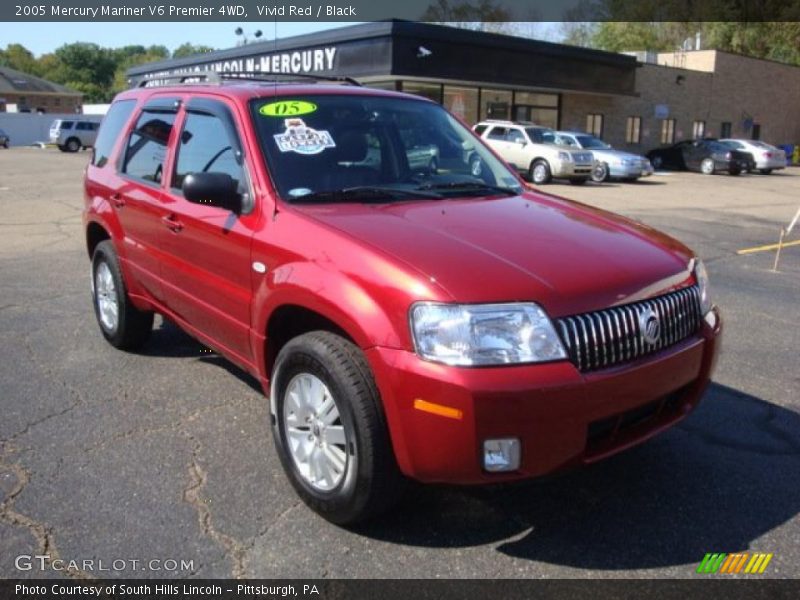 Vivid Red / Black 2005 Mercury Mariner V6 Premier 4WD