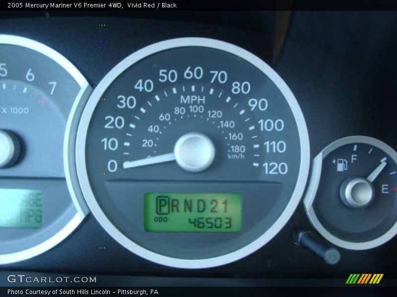 Vivid Red / Black 2005 Mercury Mariner V6 Premier 4WD