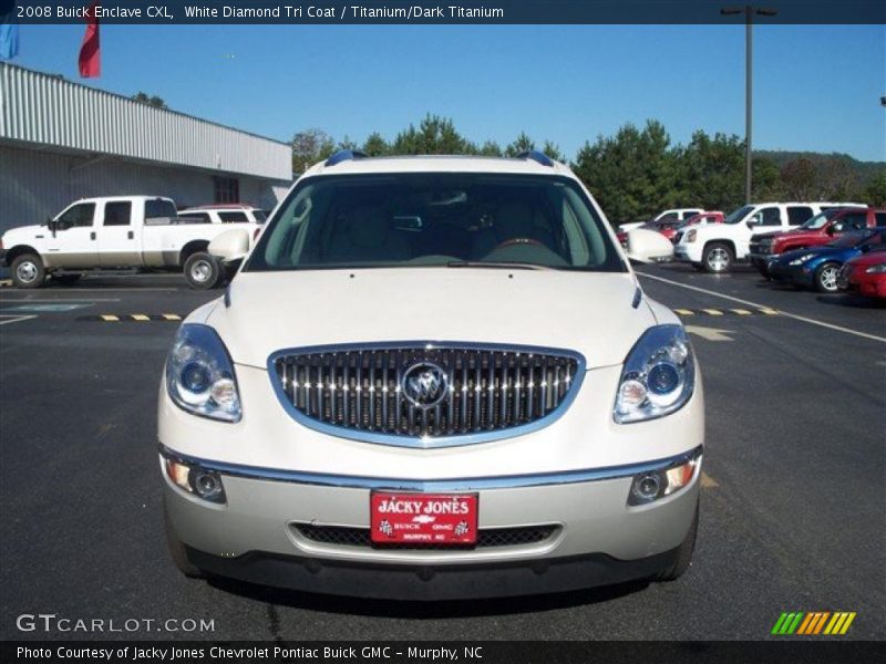 White Diamond Tri Coat / Titanium/Dark Titanium 2008 Buick Enclave CXL