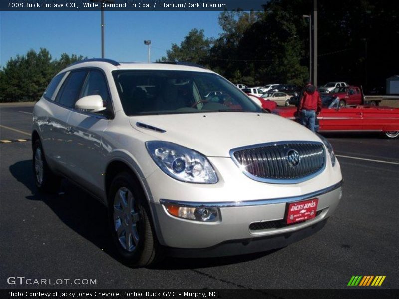 White Diamond Tri Coat / Titanium/Dark Titanium 2008 Buick Enclave CXL