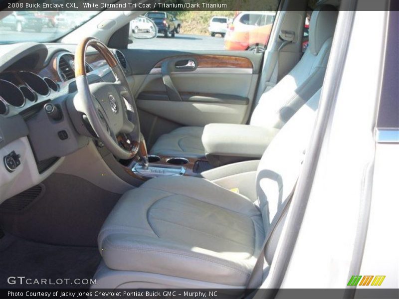 White Diamond Tri Coat / Titanium/Dark Titanium 2008 Buick Enclave CXL