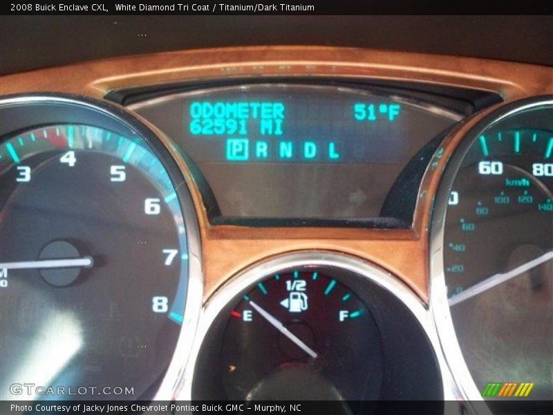 White Diamond Tri Coat / Titanium/Dark Titanium 2008 Buick Enclave CXL