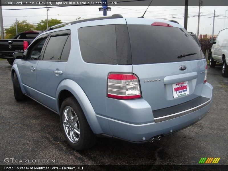 Light Ice Blue Metallic / Charcoal Black 2008 Ford Taurus X Limited