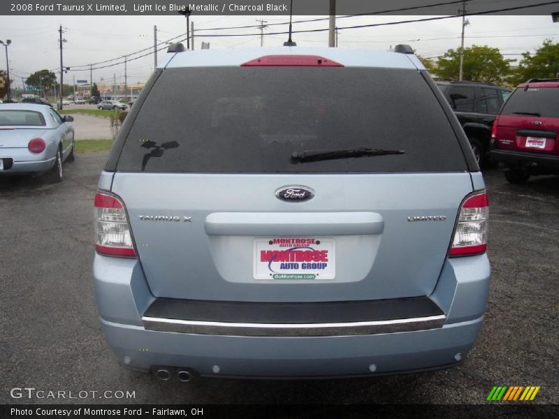 Light Ice Blue Metallic / Charcoal Black 2008 Ford Taurus X Limited