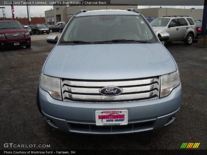Light Ice Blue Metallic / Charcoal Black 2008 Ford Taurus X Limited