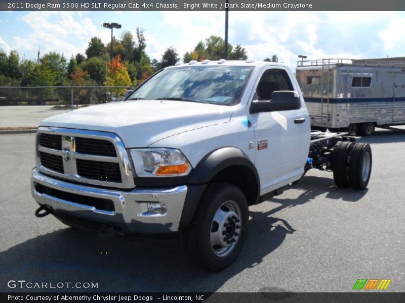 Bright White / Dark Slate/Medium Graystone 2011 Dodge Ram 5500 HD SLT Regular Cab 4x4 Chassis