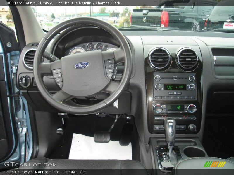 Light Ice Blue Metallic / Charcoal Black 2008 Ford Taurus X Limited