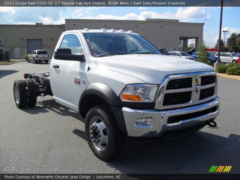 Bright White / Dark Slate/Medium Graystone 2011 Dodge Ram 5500 HD SLT Regular Cab 4x4 Chassis