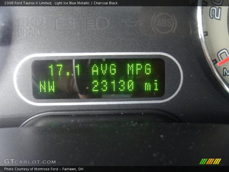 Light Ice Blue Metallic / Charcoal Black 2008 Ford Taurus X Limited