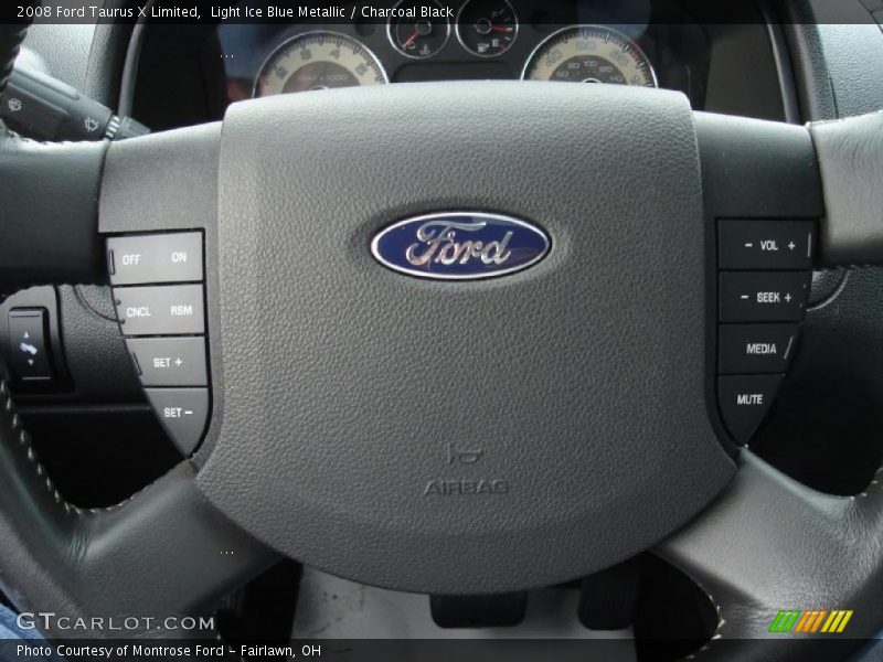 Light Ice Blue Metallic / Charcoal Black 2008 Ford Taurus X Limited