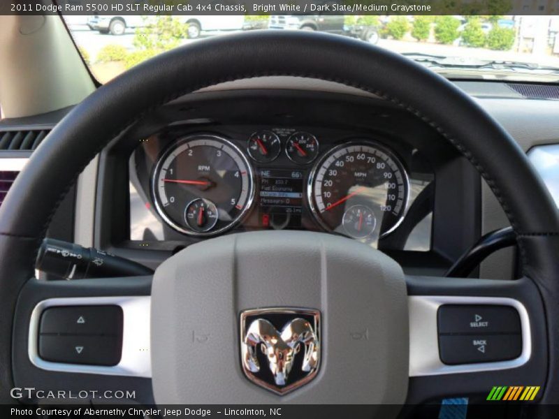 Bright White / Dark Slate/Medium Graystone 2011 Dodge Ram 5500 HD SLT Regular Cab 4x4 Chassis