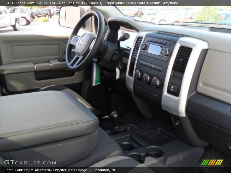 Bright White / Dark Slate/Medium Graystone 2011 Dodge Ram 5500 HD SLT Regular Cab 4x4 Chassis
