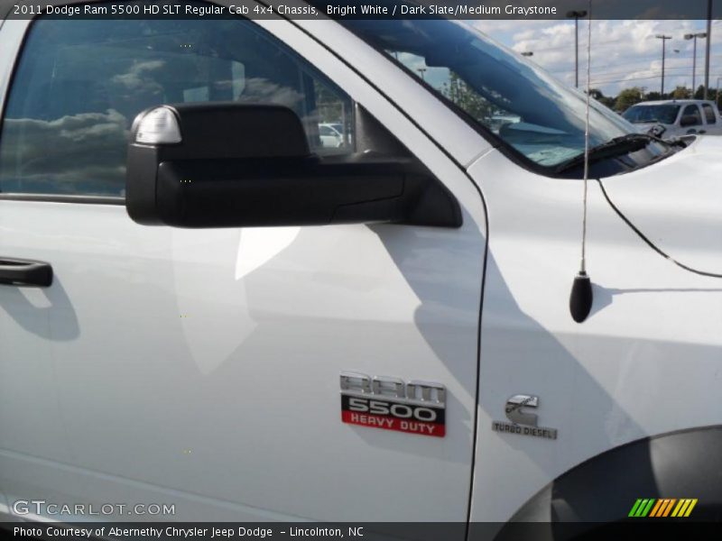 Bright White / Dark Slate/Medium Graystone 2011 Dodge Ram 5500 HD SLT Regular Cab 4x4 Chassis