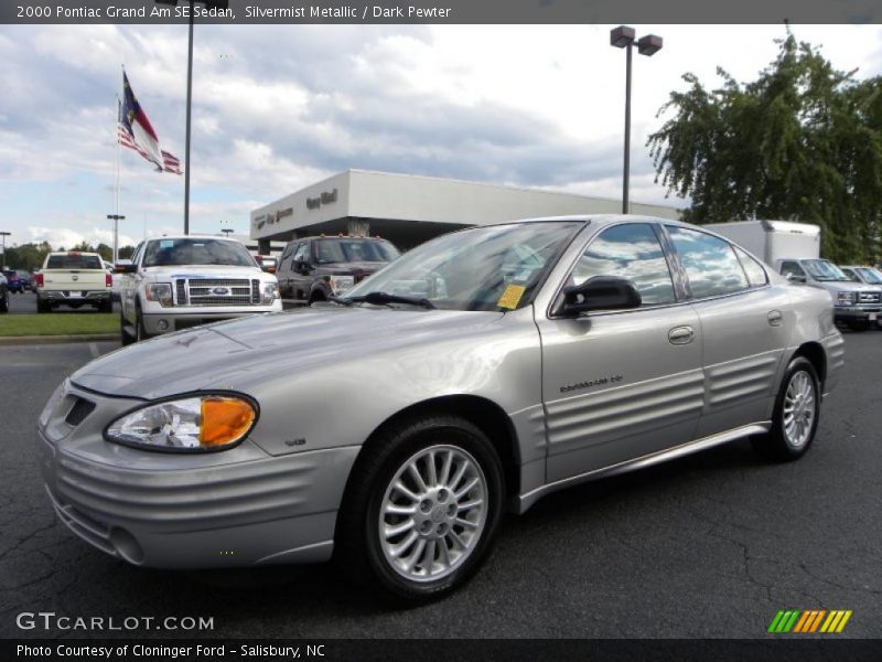 Silvermist Metallic / Dark Pewter 2000 Pontiac Grand Am SE Sedan