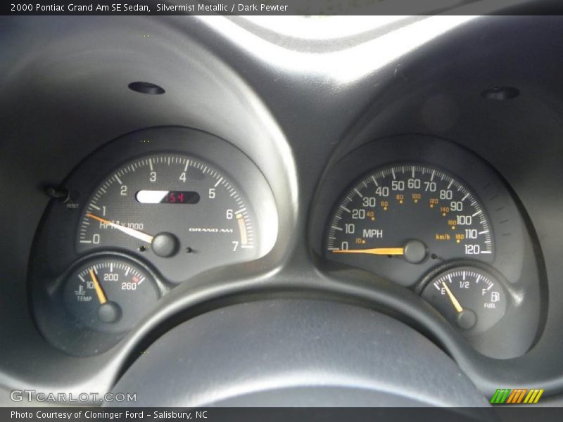 Silvermist Metallic / Dark Pewter 2000 Pontiac Grand Am SE Sedan