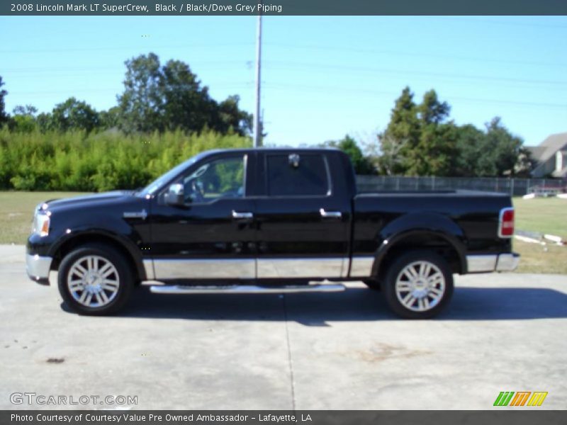Black / Black/Dove Grey Piping 2008 Lincoln Mark LT SuperCrew
