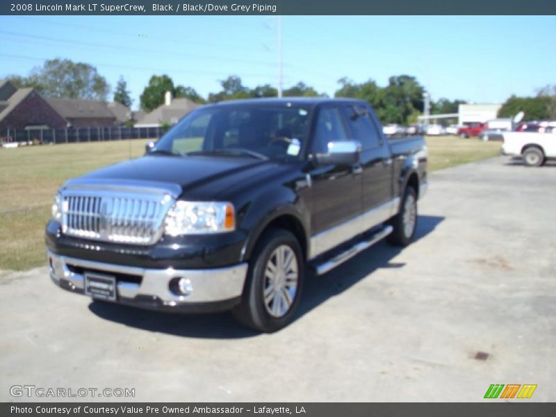 Black / Black/Dove Grey Piping 2008 Lincoln Mark LT SuperCrew