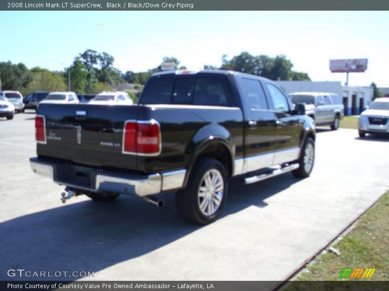 Black / Black/Dove Grey Piping 2008 Lincoln Mark LT SuperCrew