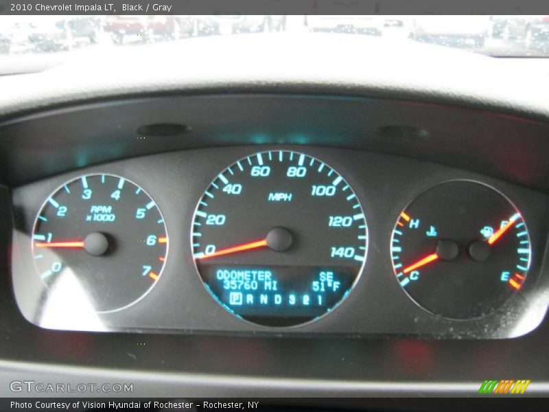 Black / Gray 2010 Chevrolet Impala LT